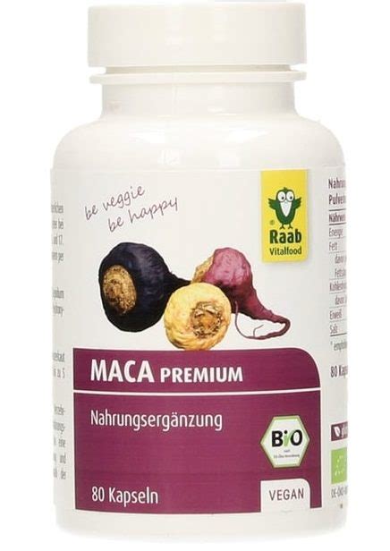 Maca Premium Bio 500mg 80 Capsule Vegane RAAB