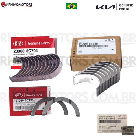 Kit Bronzina Biela Mancal Arruela Kia Sorento V Rhino Motors