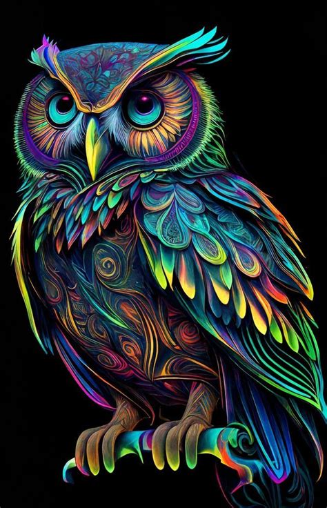 Pin By Mickey Matarazzo On Quick Saves Colorful Owl Art Colorful