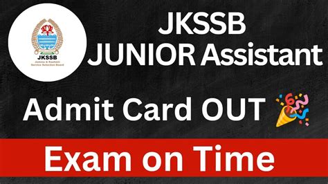 Jkssb Junior Assistant Admit Catd Out Exam On Time Jkssb Updates