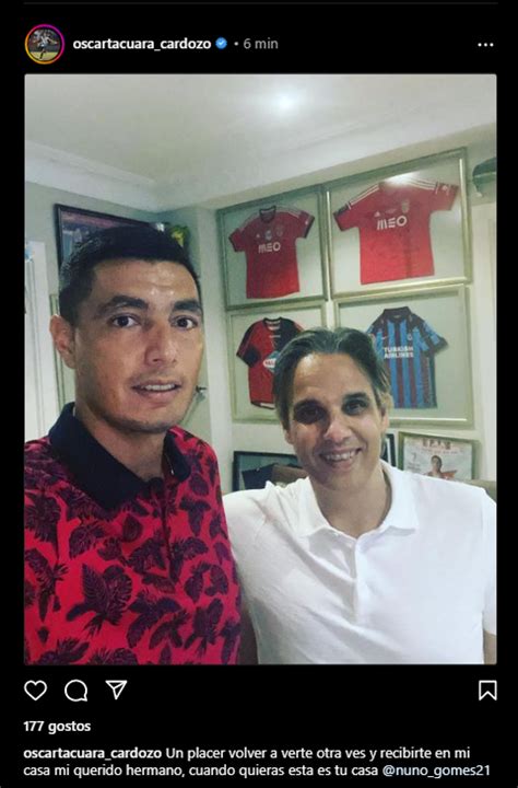 O Fura Redes on Twitter Nuno Gomes fez uma visita a Óscar Cardozo no