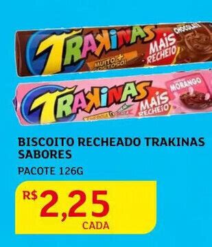 Biscoito Recheado Trakinas Sabores 126g oferta na Assaí Atacadista