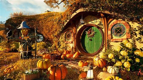 Cozy Autumn Hobbit Tour In The Shire Ambience 🎃🍂 With Calm Nature