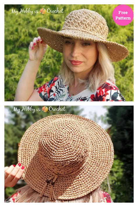 7 Wide Brim Sun Hat Free Crochet Pattern