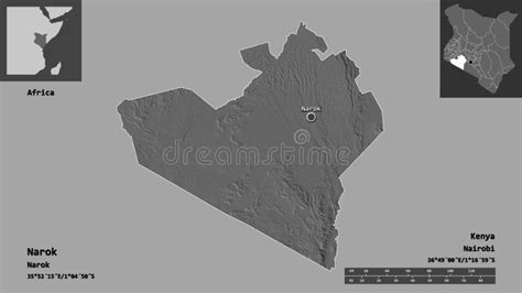 Narok County Republic of Kenya, Rift Valley Province Map Vector ...