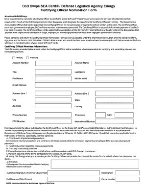 Fillable Online Certifying Officer Nomination Form Fax Email Print