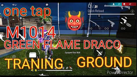 M Green Flame Draco Greena Free Fire Traning Ground One Tap