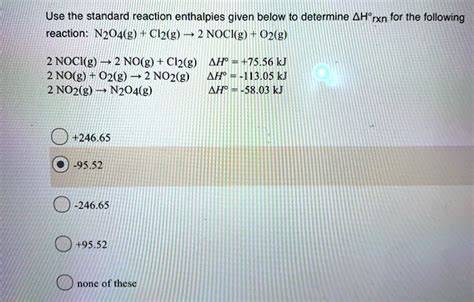 Solved Use The Standard Reaction Enthalpies Given Below To Determine Î