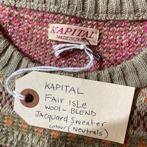 Kapital G Bone Sweater Fair Isle Wool Jacquard Depop