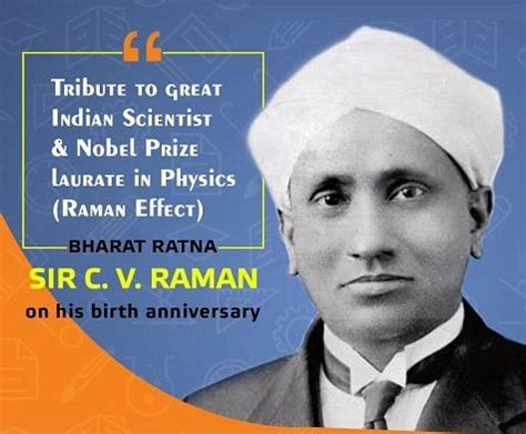 Sir C V RAMAN Birth Day November 7th C V Raman Scientist Lecture