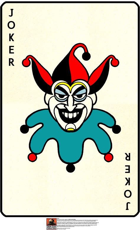 Creepy Joker Card Clip Art Library