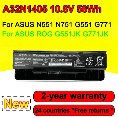 New A N Laptop Battery For Asus Rog G G G Jk G Jm G Jk