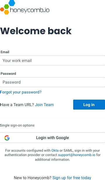 Google SSO Honeycomb