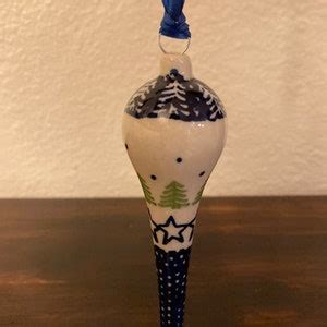 Polish Pottery Icicle Ornament Accent Etsy