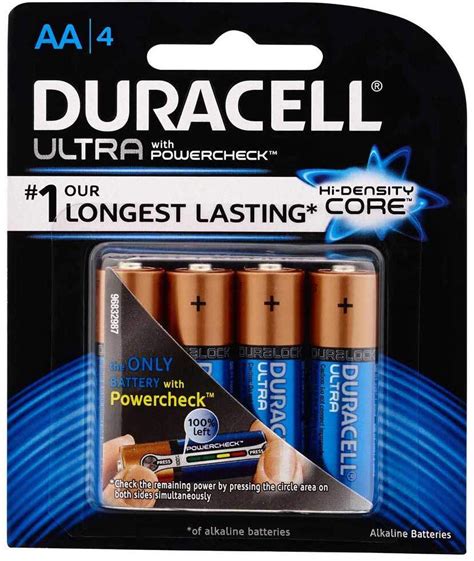 Duracell Aa Ultra Alkaline Battery Higher Performance Longer Lasting Batteries 4 Pack