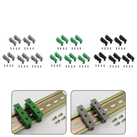 Pcb Holder Pcb Mounting Bracket Rail Mount Adapter 5 Sets Din Rail