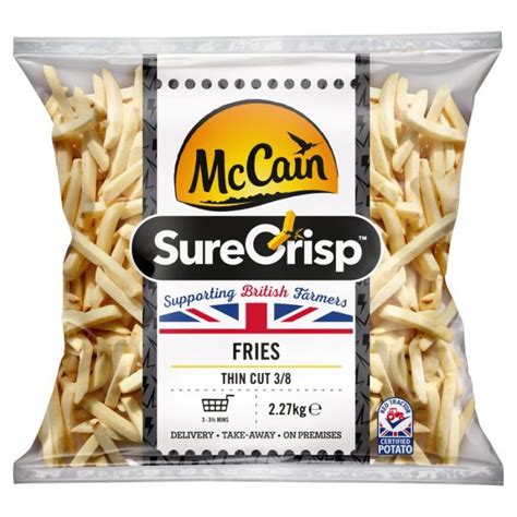 McCain Surecrisp Thin Skin Off Fries 2 27kg 4 Pack