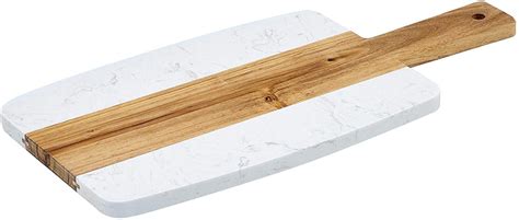 Winco Wood And Marble Serving Board 15 X 7 X 1 2 Thick 1 Each