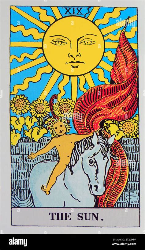 The Sun Individual Tarot Card Stock Photo Alamy