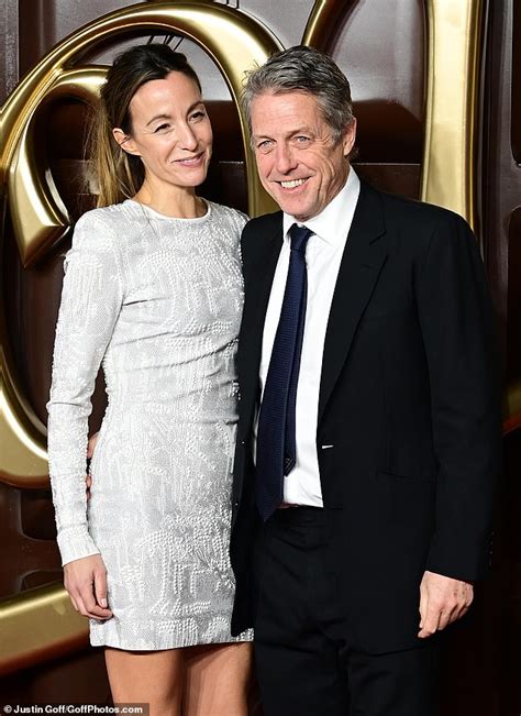 Hugh Grant 63 And His Wife Anna Elisabet Eberstein 40 Attend The Wonka Premiere Ahead Of His