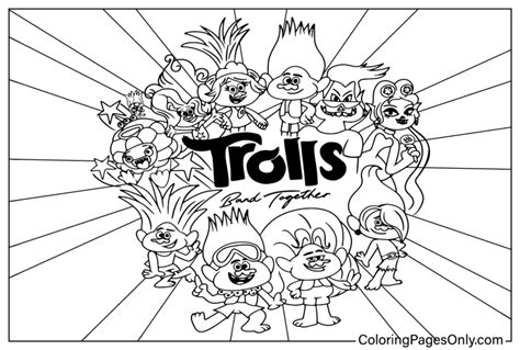 20 Free Printable Trolls Band Together Coloring Pages