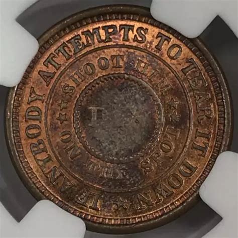 1863 Pvt Tokens Civil War Tokens Various Common Types NGC MS 66 RB F