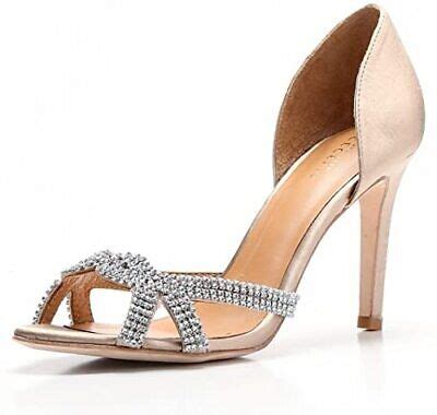 Cecelia New York Sasha Resse Nude Champagne Rhinestone Evening Formal Pumps EBay