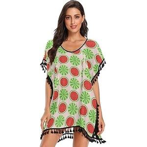 KAAVIYO Frutta Cartone Animato Anguria Rossa Copricostumi Da Bagno Donna Abito Bikini Cover Up
