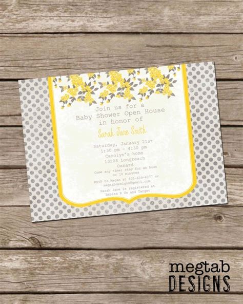 Items Similar To Yellow And Gray Party Invitation On Etsy