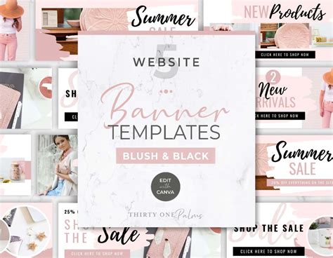 Website Banners For Canva Thirty One Palms Studio