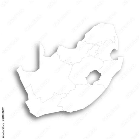 South Africa Political Map Of Administrative Divisions Provinces