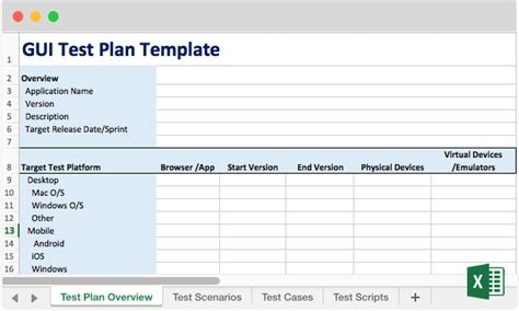 Test Scenario Template Hq Printable Documents