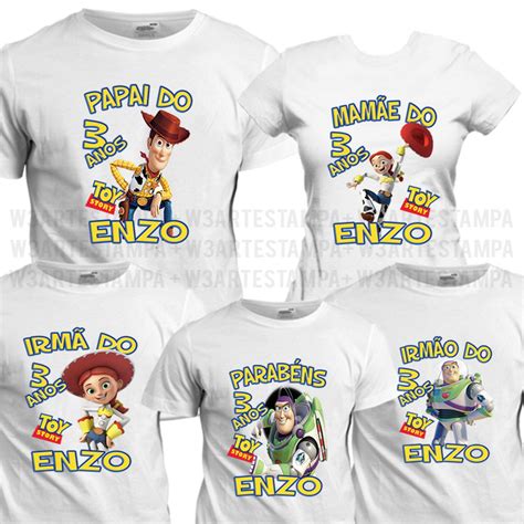 9 Camisetas Toy Story Festa Aniversário Kit Camisas Blusas Elo7