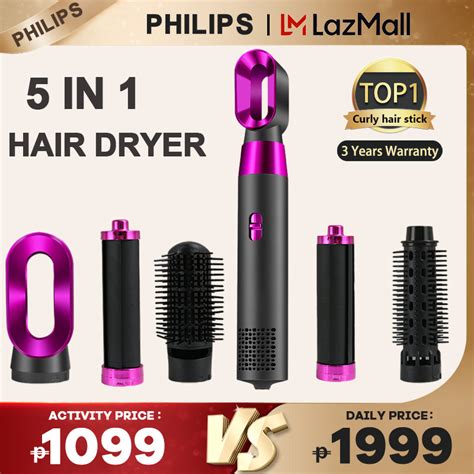 Philips 5 In1 Electric Blow Dryer Comb Hair Curling Wand Negative Ion Straightener Hair Curler