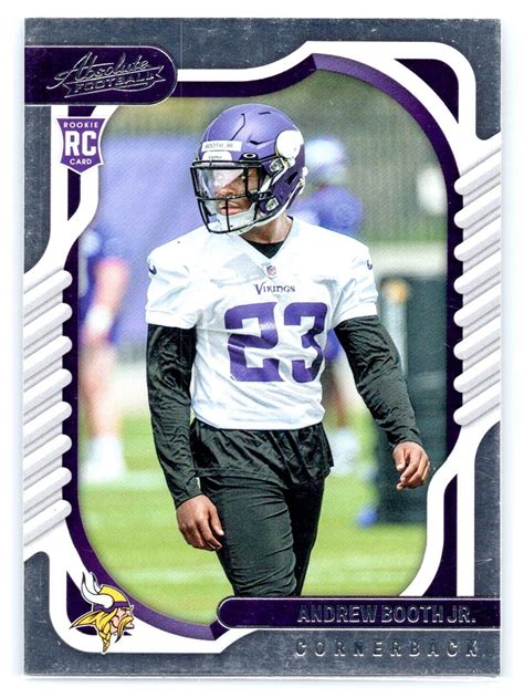 2022 Panini Absolute Football 144 Andrew Booth Jr RC Rookie Minnesota