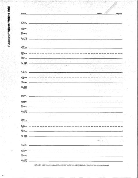 Wilson Fundations Writing Paper