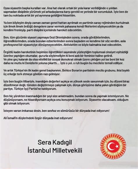 Chp Milletvekili Sera Kad Gil Partisinden Stifa Etti Haberler