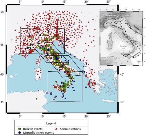 Distribution Of Seismic Stations And Earthquake Epicenters Used In The Download Scientific