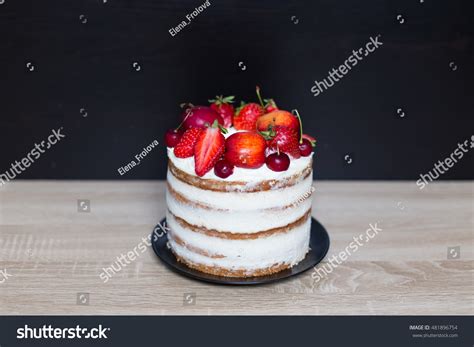 Naked Fruit Cake Homemade Rustic Wedding Stock Photo Shutterstock
