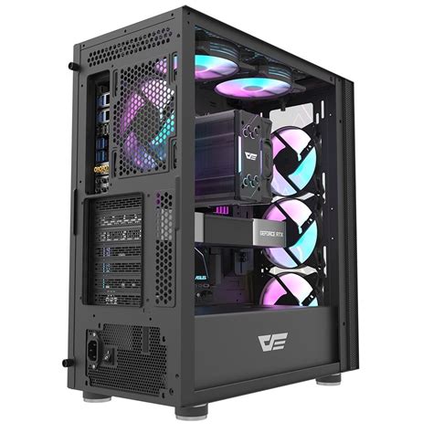 Gabinete Gamer Aigo DarkFlash DK210 Lateral em Vidro Preto Império