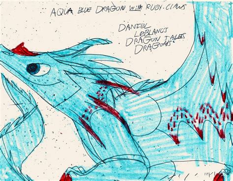 Aqua Blue Dragon With Ruby Claws By Dragonkingdcl On Deviantart