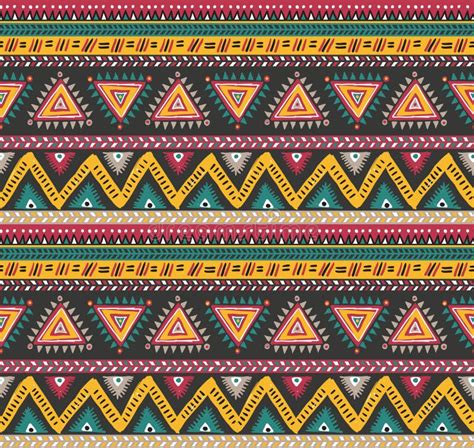 Tribal Striped Seamless Pattern Stock Vector Illustration Of Native