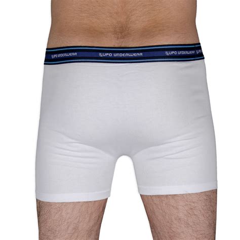 Sportime Kit 2 Cueca Lupo Boxer Algodão Elastano Branco Marinho