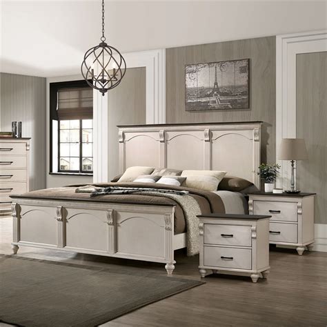 Furniture Of America Kanna 3pc White Wood Bedroom Set King 2