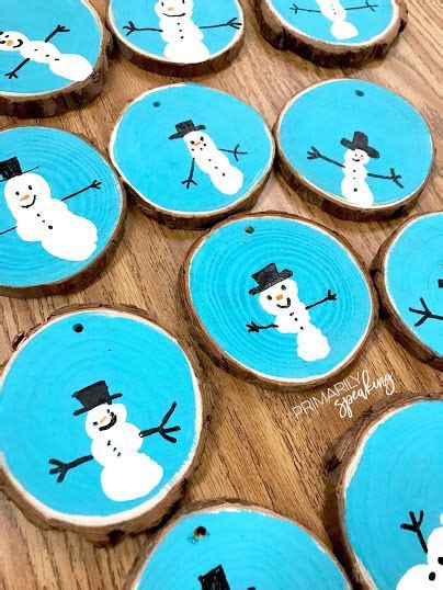 Wood Slice Snowman Ornaments Tutorial Artofit