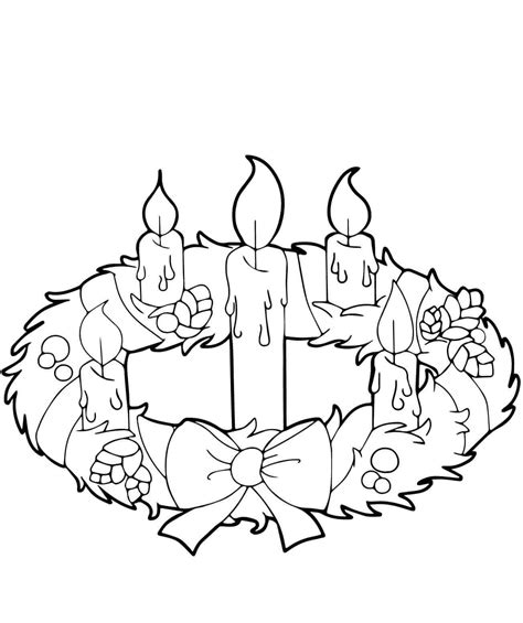 Printable Advent Wreath Coloring Pages Printable Templates