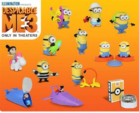 Mcdonalds Minions Despicable Me Toys Complete Set Of Toys