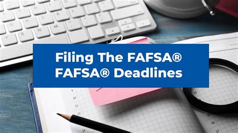 Filing The Fafsa® Fafsa® Deadlines Explained Youtube