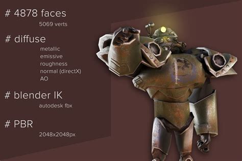 T51 Power Armor Paladin Stylized 3D Model TurboSquid 1814249