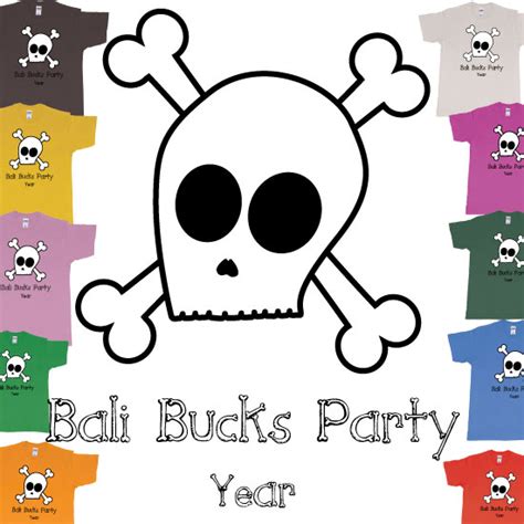 Bali Bucks Party Skull Custom Teeshirt Printing Custom Tshirt Digital